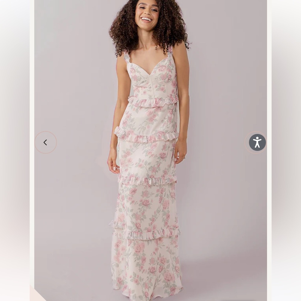 Floral Pink Maxi Dress